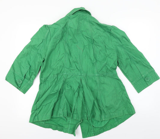 Amelie May Womens Green Jacket Coat Size 12