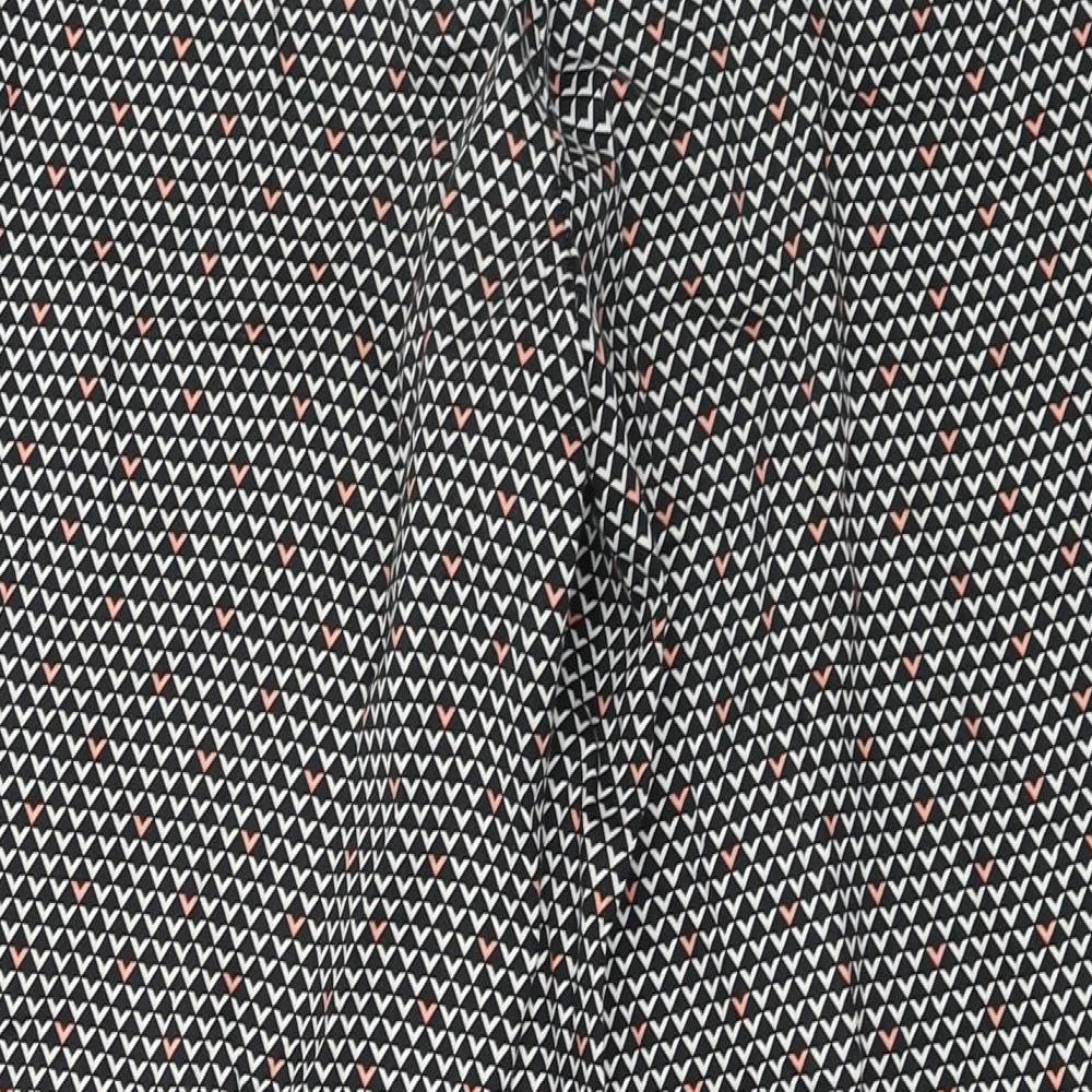 Marks and Spencer Womens Black Herringbone Trousers Size 10 L22 in
