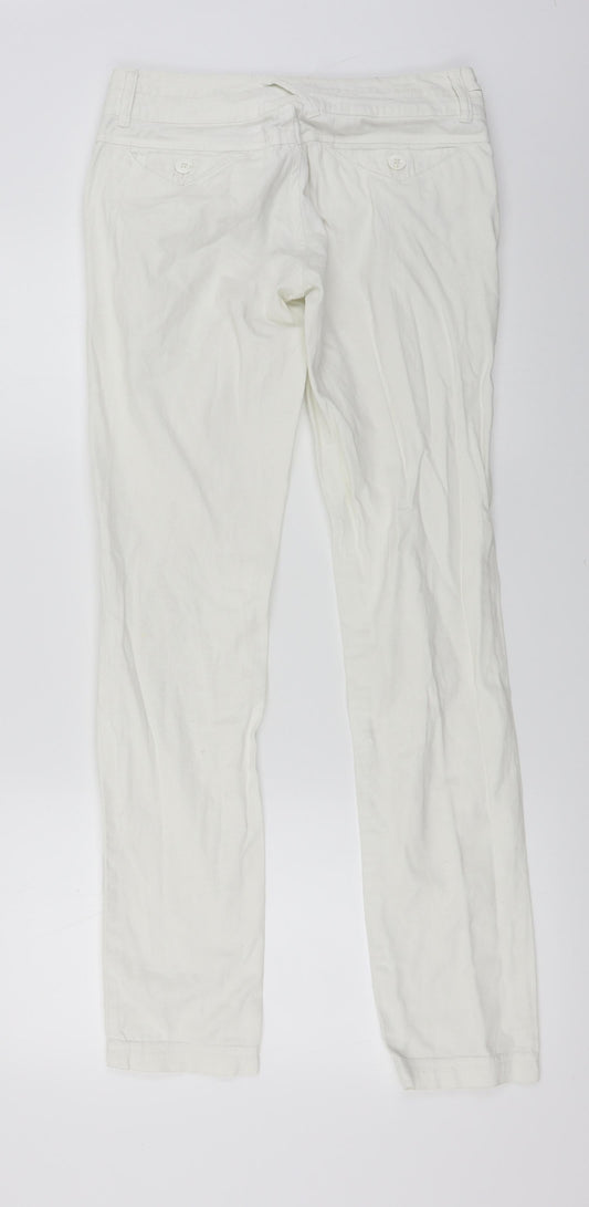 chillen Womens White Straight Jeans Size 28 L29 in