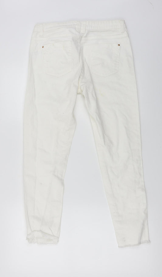 denim co Womens White Skinny Jeans Size 10 L23 in