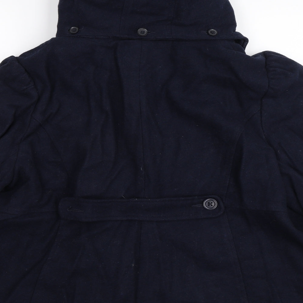 New Look Womens Blue Overcoat Coat Size 18