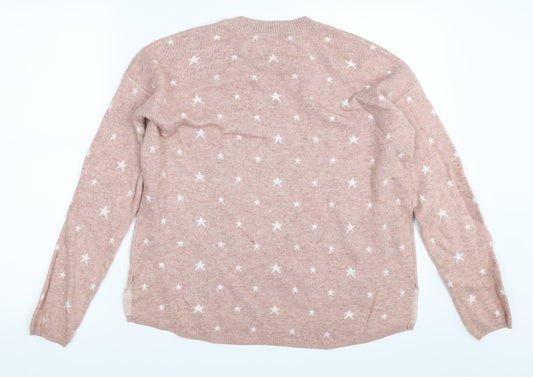 Sfera Womens Pink Pullover Jumper Size L
