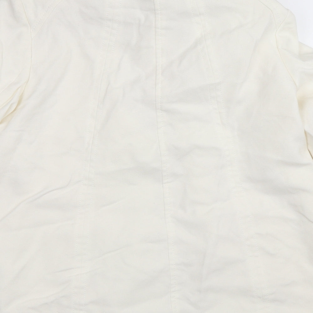 BM Collection Womens Ivory Overcoat Coat Size 12