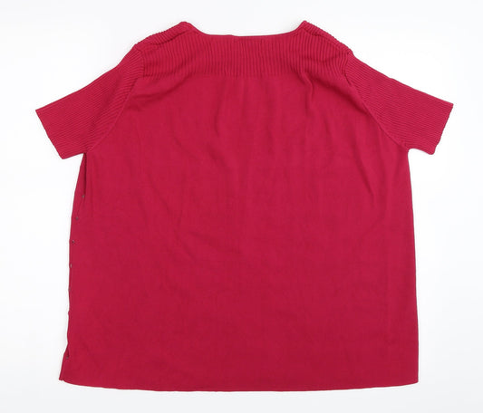 Al Paradise Womens Pink Pullover Jumper Size L
