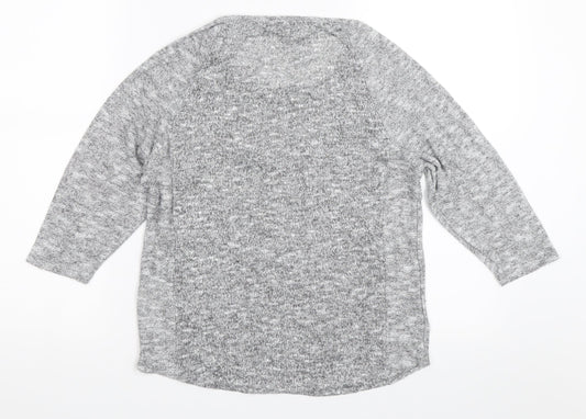 Oasis Womens Grey Pullover Jumper Size S