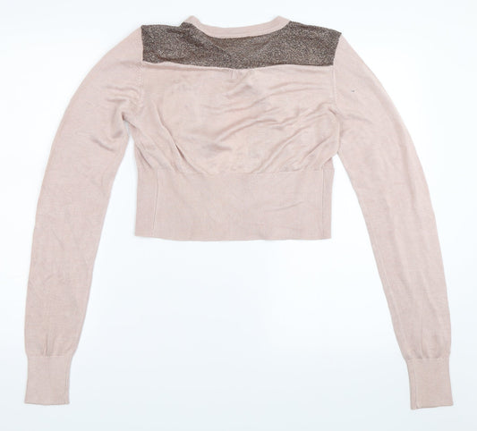 Planet Womens Pink Cardigan Jumper Size M