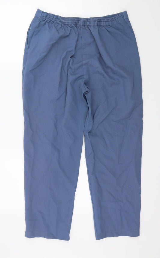 Preworn Womens Blue Trousers Size 34 in L25 in