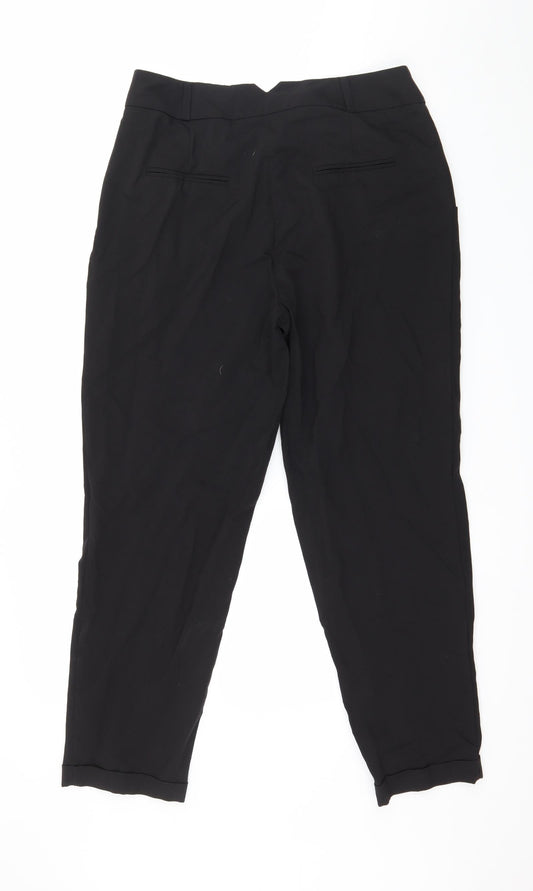Warehouse Womens Black Trousers Size 12 L27 in