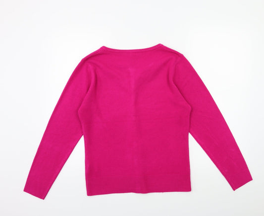 Key West Womens Pink Knit Cape Jumper Size 16