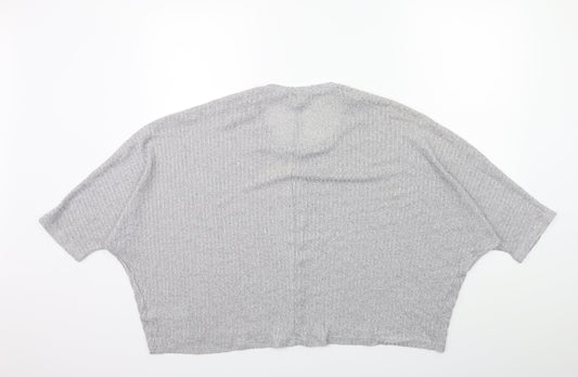 New Look Womens Grey Knit Pullover Jumper Size L