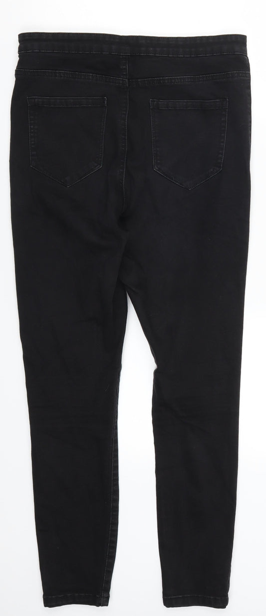 Denim Co Womens Black Denim Skinny Jeans Size 14 L25 in