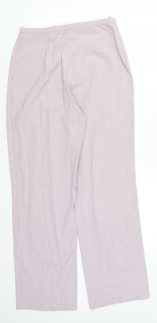 Marks and Spencer Womens Purple Trousers Size 14 L29 in