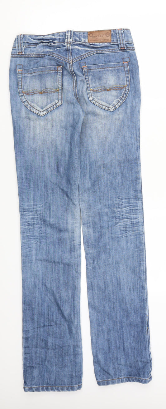 Oxxy Womens Blue Denim Straight Jeans Size 26 in L33 in