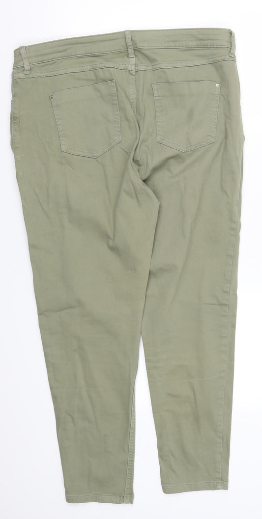 Preworn Womens Green Denim Jegging Jeans Size 36 in L25 in