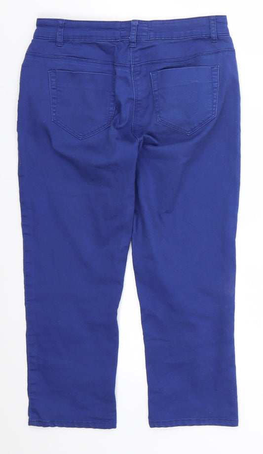 Red Herring Womens Blue Denim Cropped Jeans Size 8 L21 in