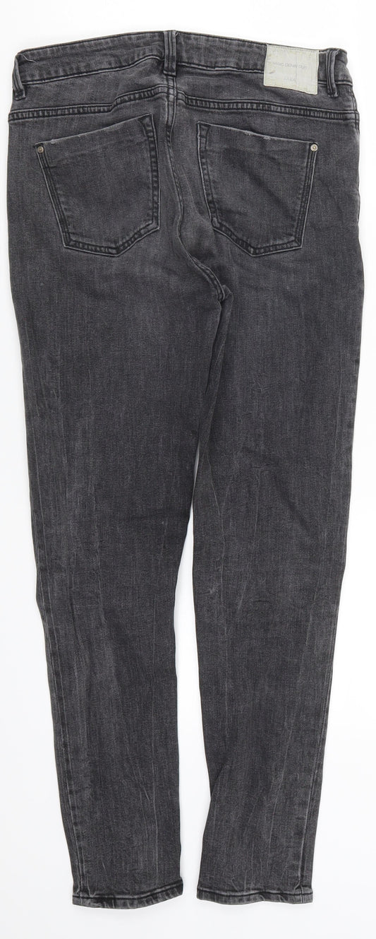 Zara Womens Grey Denim Skinny Jeans Size 10 L26 in