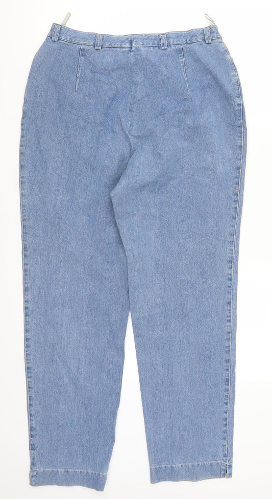 Gaby Mersmann Womens Blue Denim Straight Jeans Size 14 L28 in
