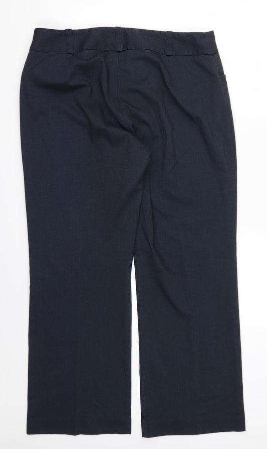 Icona Womens Blue Trousers Size 16 L29.5 in