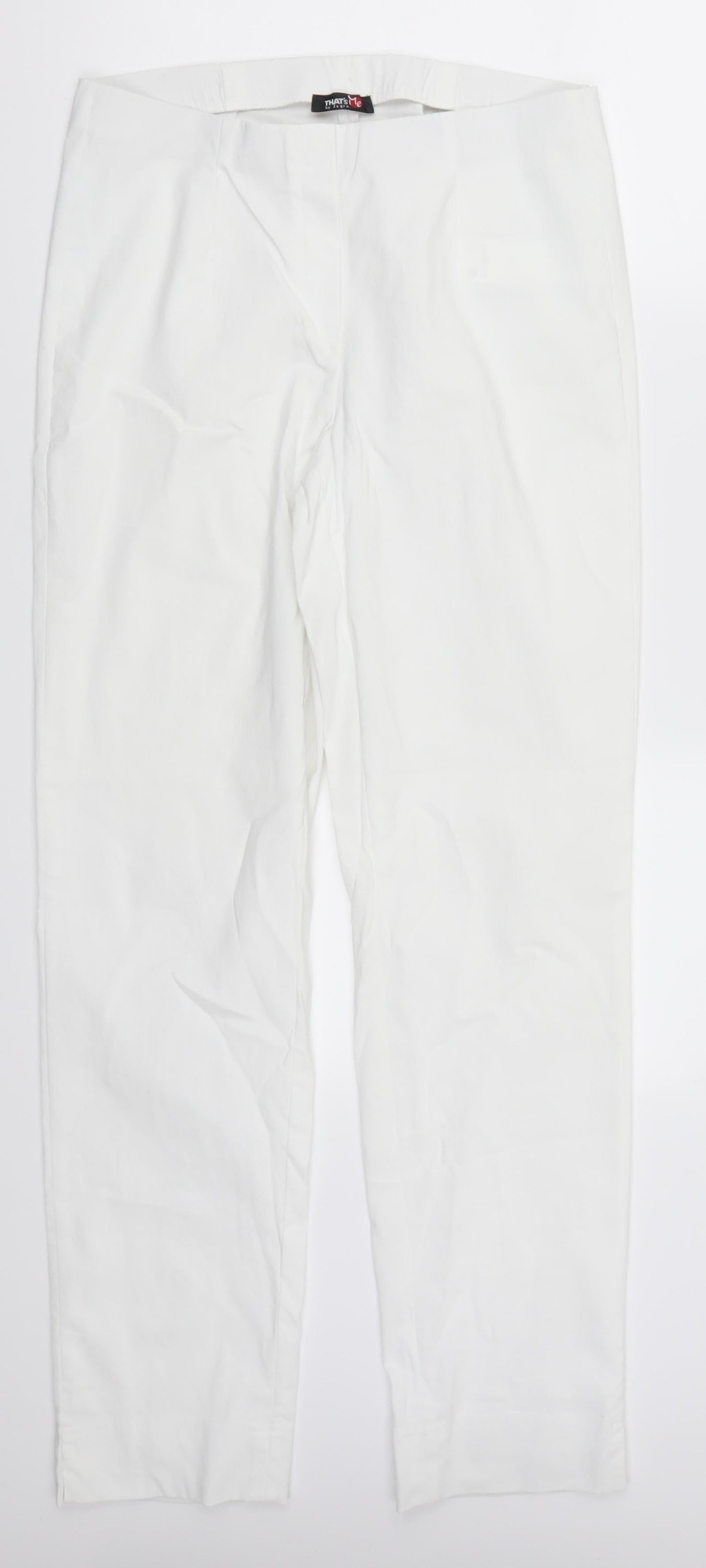 Jagro Womens White Trousers Size 12 L30 in