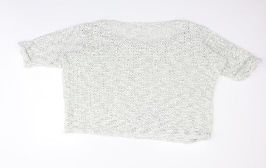 YOURS Womens White Henley Jumper Size 22