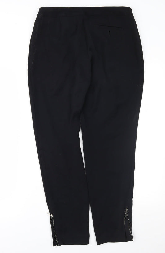 Marks and Spencer Womens Black Trousers Size 12 L28 in