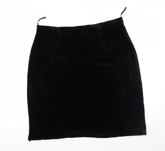 Betty Barclay Womens Black Velour Straight & Pencil Skirt Size 36 in