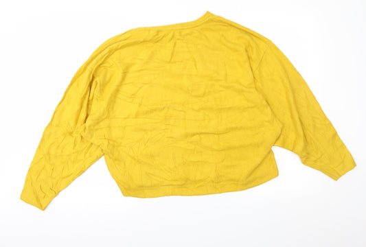 Stradivarius Womens Yellow Pullover Jumper Size M