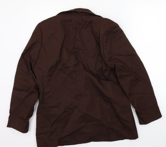 Slimma Womens Brown Jacket Suit Jacket Size 16