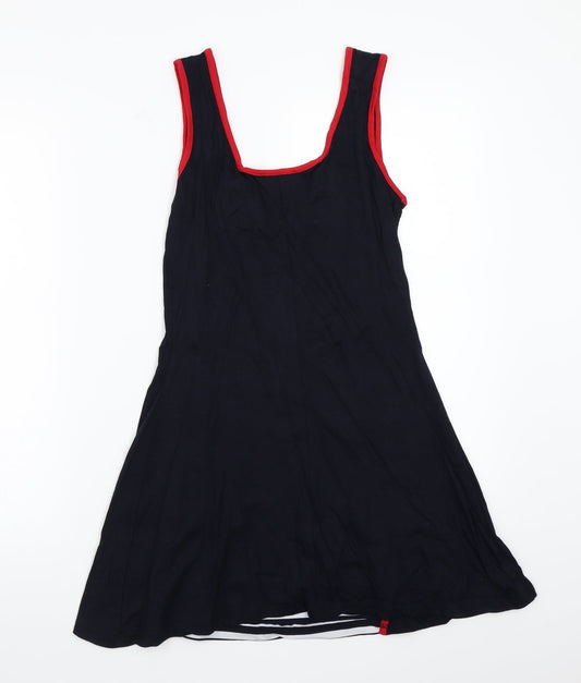 Smoove Womens Blue Striped A-Line Size M