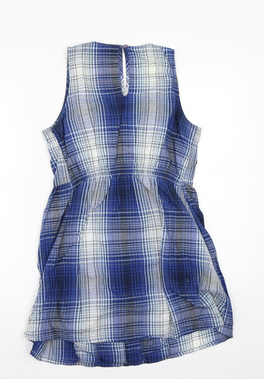 NEXT Womens Blue Check A-Line Size 10