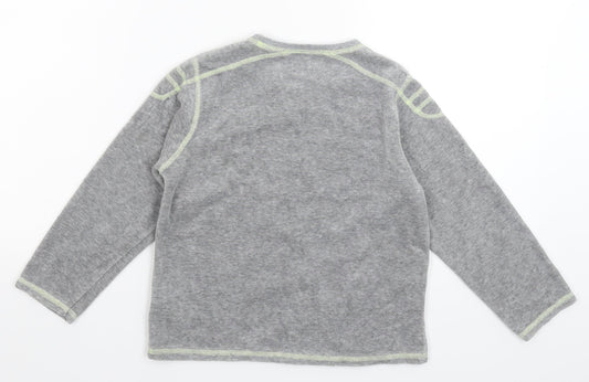 Vertbaudet Girls Grey Solid Top Pyjama Top Size 6 Years
