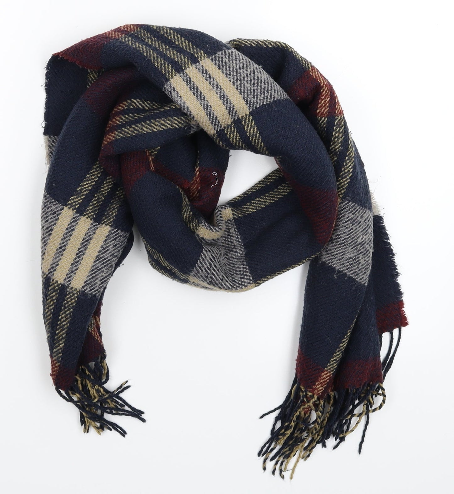 Preworn Unisex Multicoloured Geometric Knit Scarf