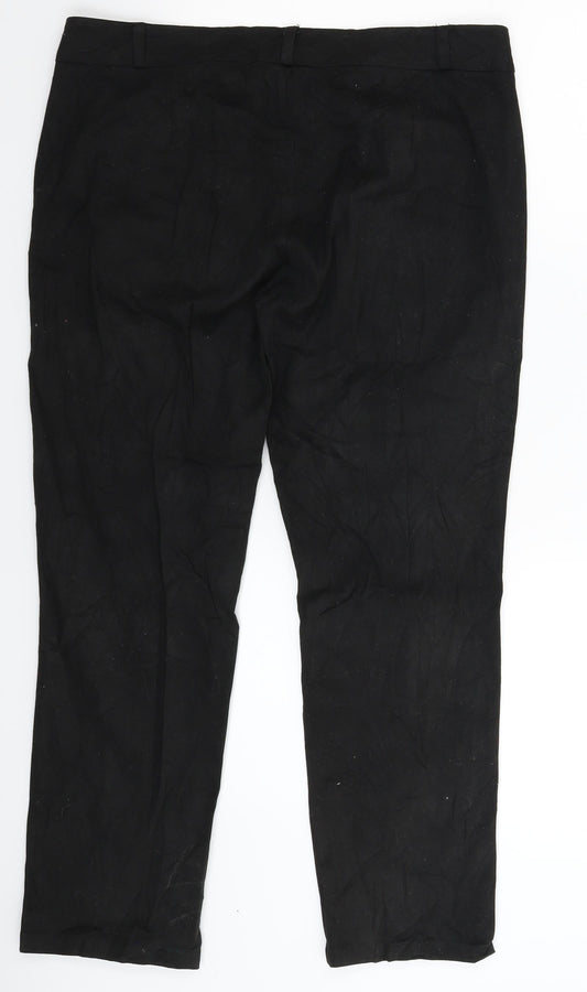Preworn Womens Black Trousers Size 2XL L27 in