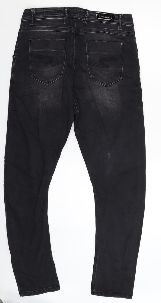 Cipo & Baxx Womens Black Denim Skinny Jeans Size 32 in L30 in