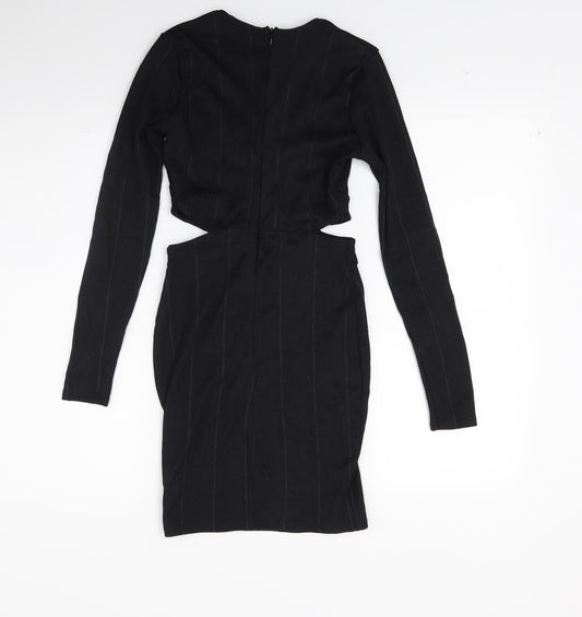 Edge Womens Black A-Line Size 8