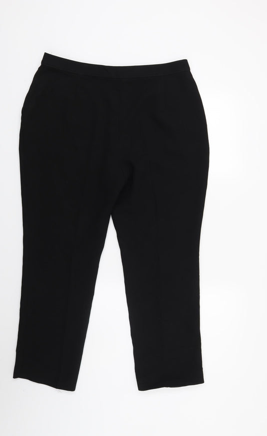 Mark Shale Womens Black Trousers Size 16 L24 in