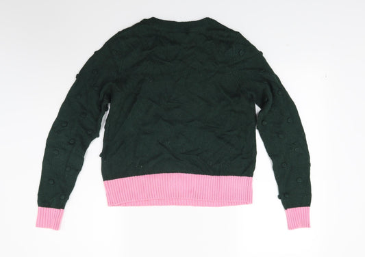 Noisy may Womens Green Knit Pullover Jumper Size M