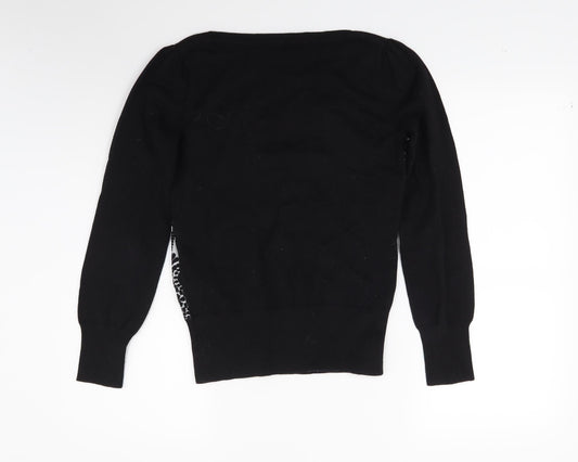 Oasis Womens Black Knit Pullover Jumper Size S
