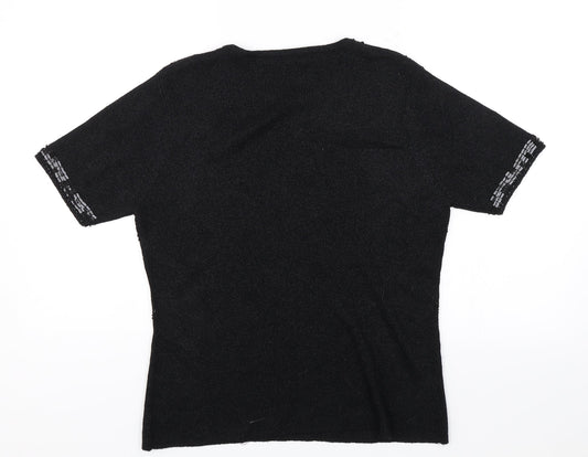 Berketex Womens Black Jersey T-Shirt Size 14