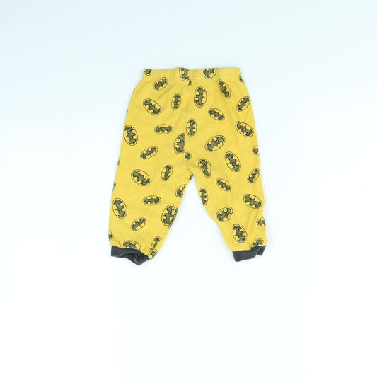 George Boys Yellow Spotted Jogger Trousers Size 9 Months - Batman