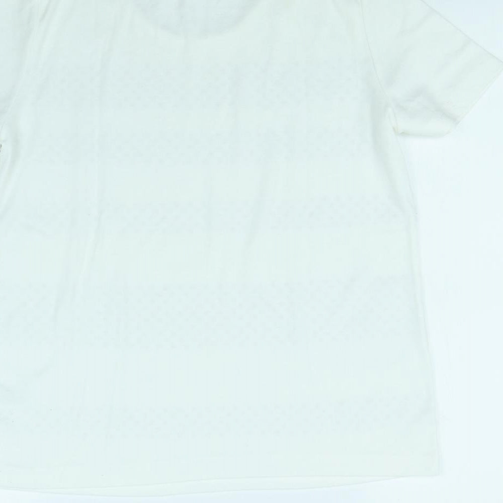 BM collection Womens White Basic T-Shirt Size M