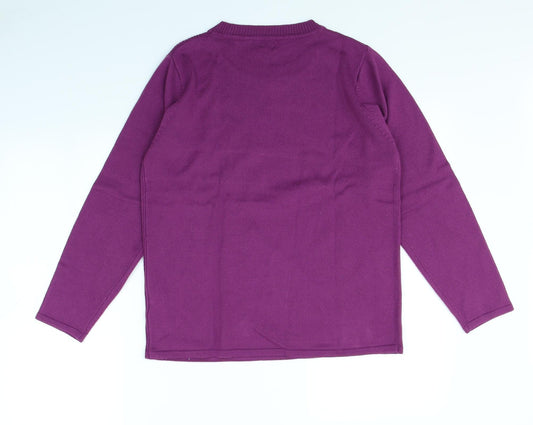 Casamia Womens Purple Pullover Jumper Size S