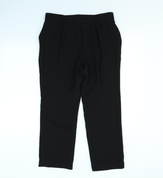 Preworn Womens Black Trousers Size 34 in L30 in