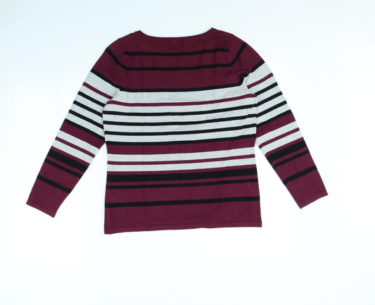 Bonmarché Womens Multicoloured Striped Pullover Jumper Size S