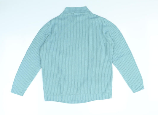 isle Womens Blue Pullover Jumper Size M