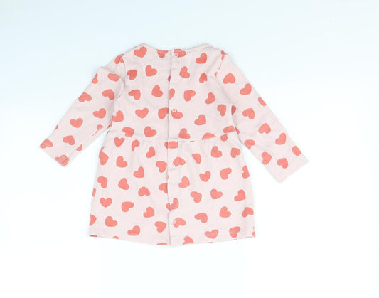 lulipu Girls Pink Spotted Fit & Flare Size 18 Months - Heart