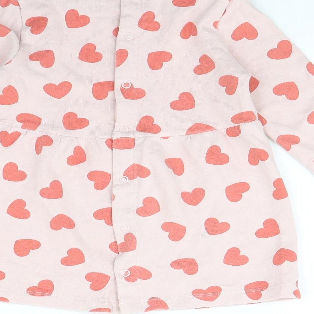 Brand and care label for lulipu girls’ pink spotted fit & flare, size 18, months - heart