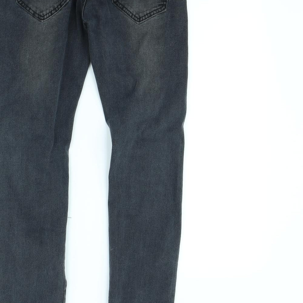 Preworn Mens Grey Straight Jeans Size 32 in L30 in