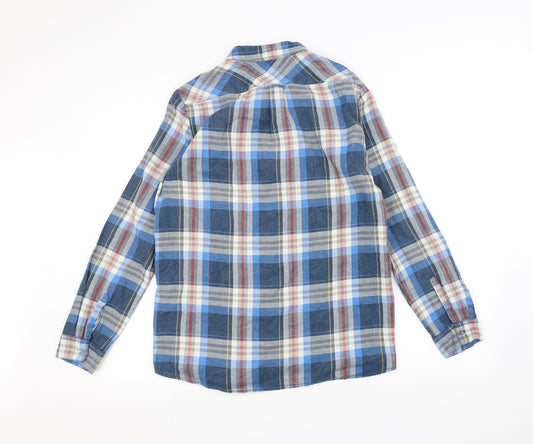 ESPIRIT Womens Blue Basic Button-Up Size 10