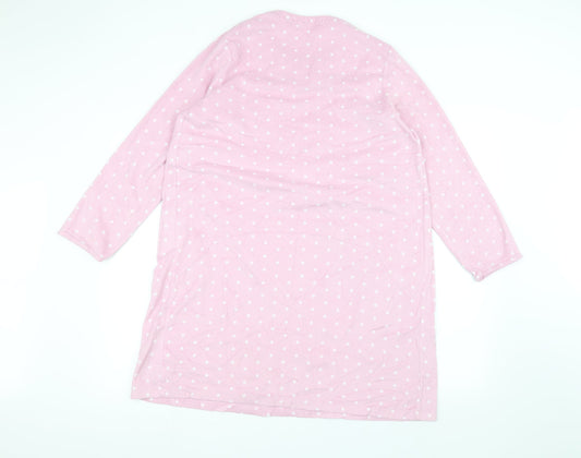 Marks and Spencer Womens Pink Polka Dot Pullover Jumper Size 16